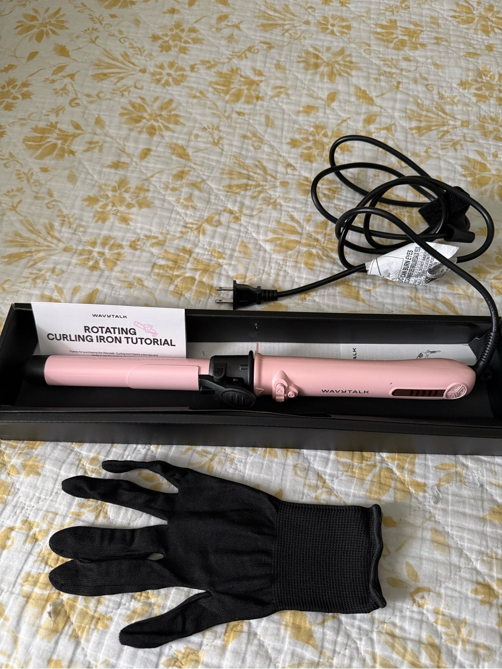 Wavytalk Pink Rotating 1 inch Curling Iron - Easy Salon Curls